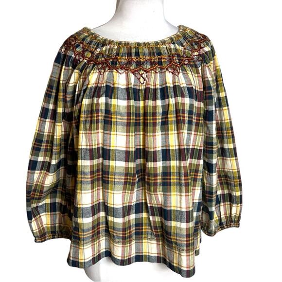 The Great The Sea Glass Plaid Embroidered
Blouse Size 3 - Picture 3 of 7